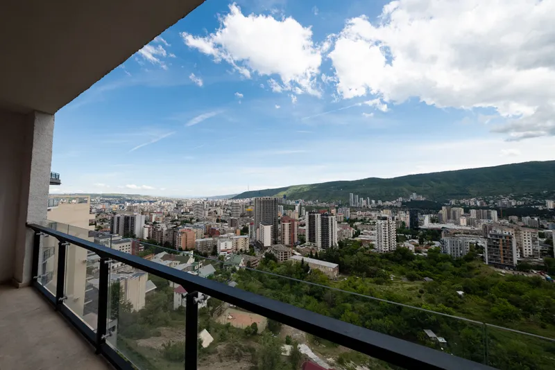 Tbilisi city view from accommodation used for camp recovery time