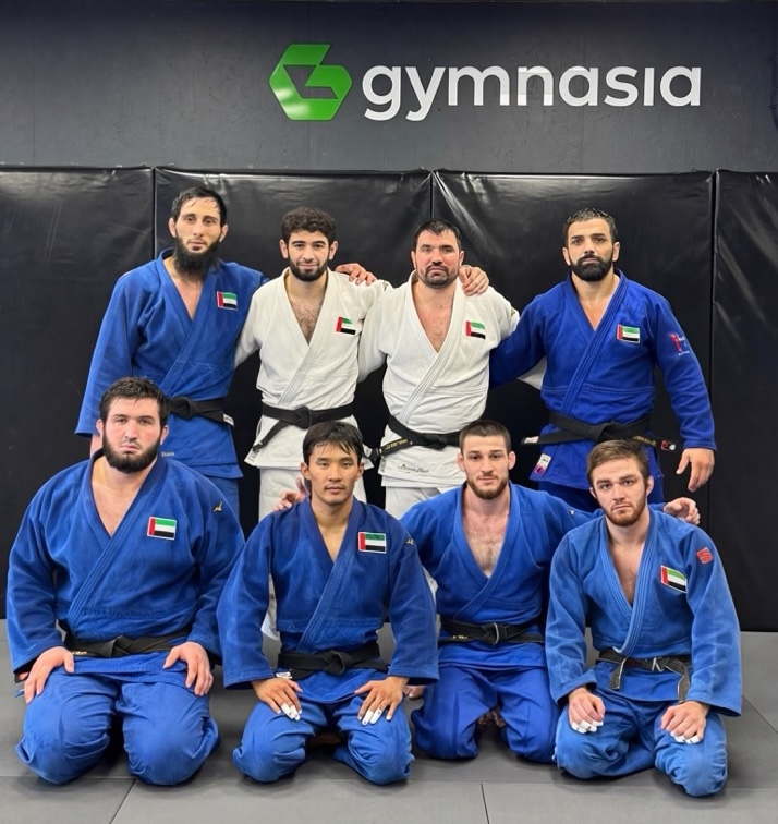 Team training group at Gymnasia MMA facility in Tbilisi