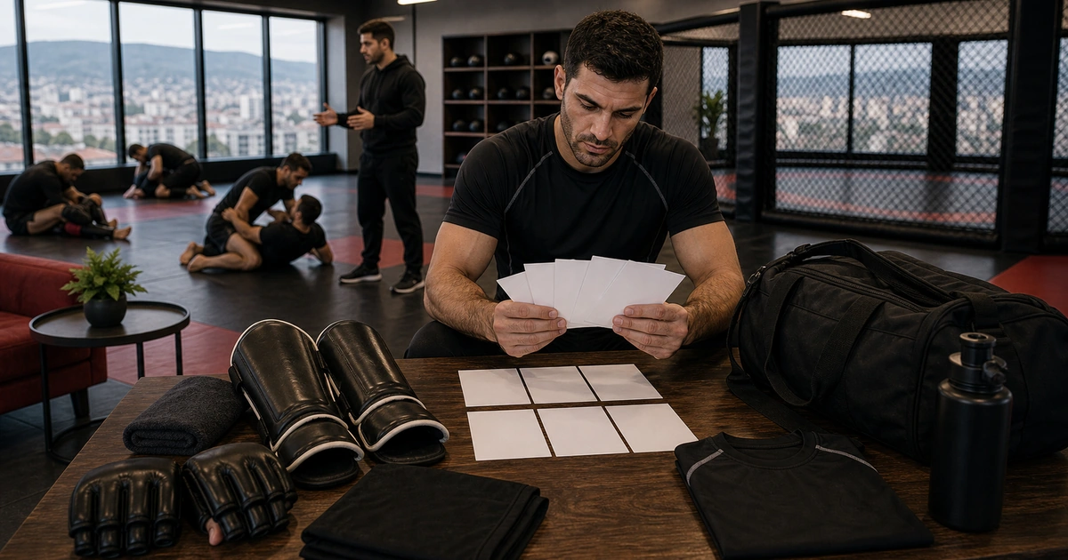 Cinematic MMA camp scene for MMA Camp Georgia Dates: How Monthly Training Modules Work in Tbilisi, Georgia